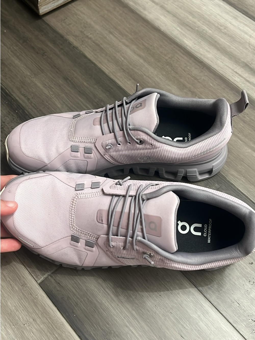 On Running Men’s Cloud Waterproof Running Shoes - Pale Pink